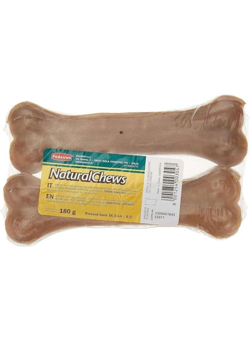 Padovan Natural Chew Bones for Dogs – 2 pcs (180 g, 16.5 cm) & 3 pcs (210 g, 14 cm) - Image 3